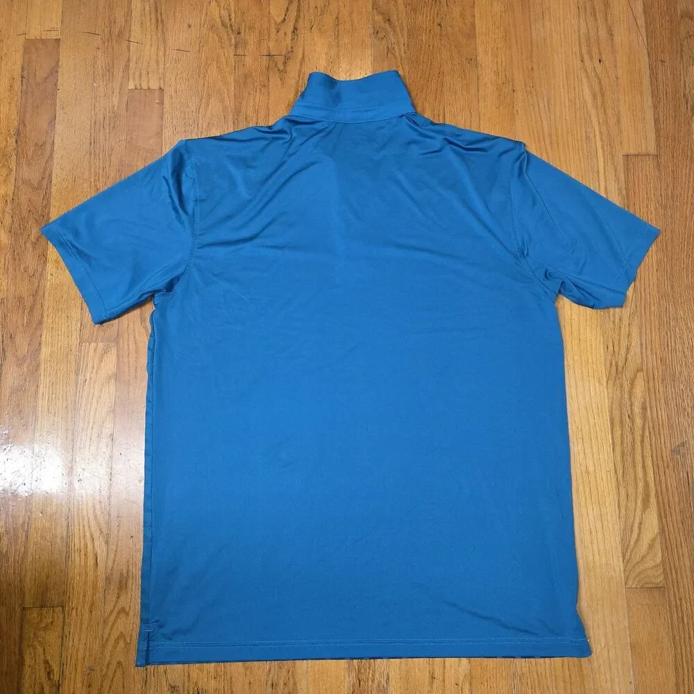 Masters Golf Tech Collection Polo  Augusta National Geometric Mens XL Lagoon